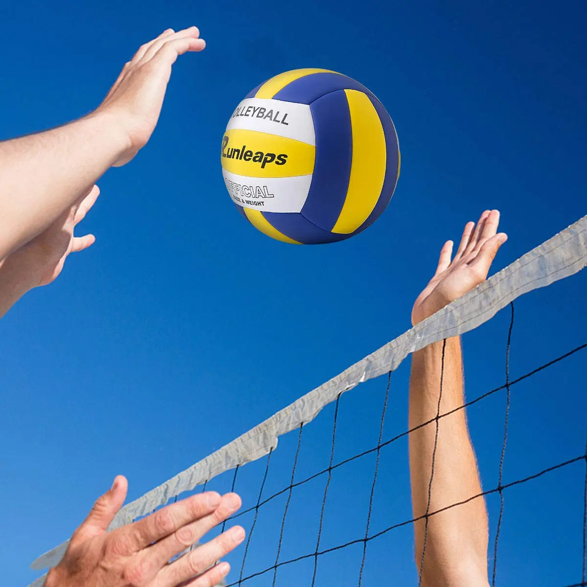 Runleaps Official Size 5 Volleyball 20.8 cm (8.2 in) | Indoor Outdoor PU Leather - view 5