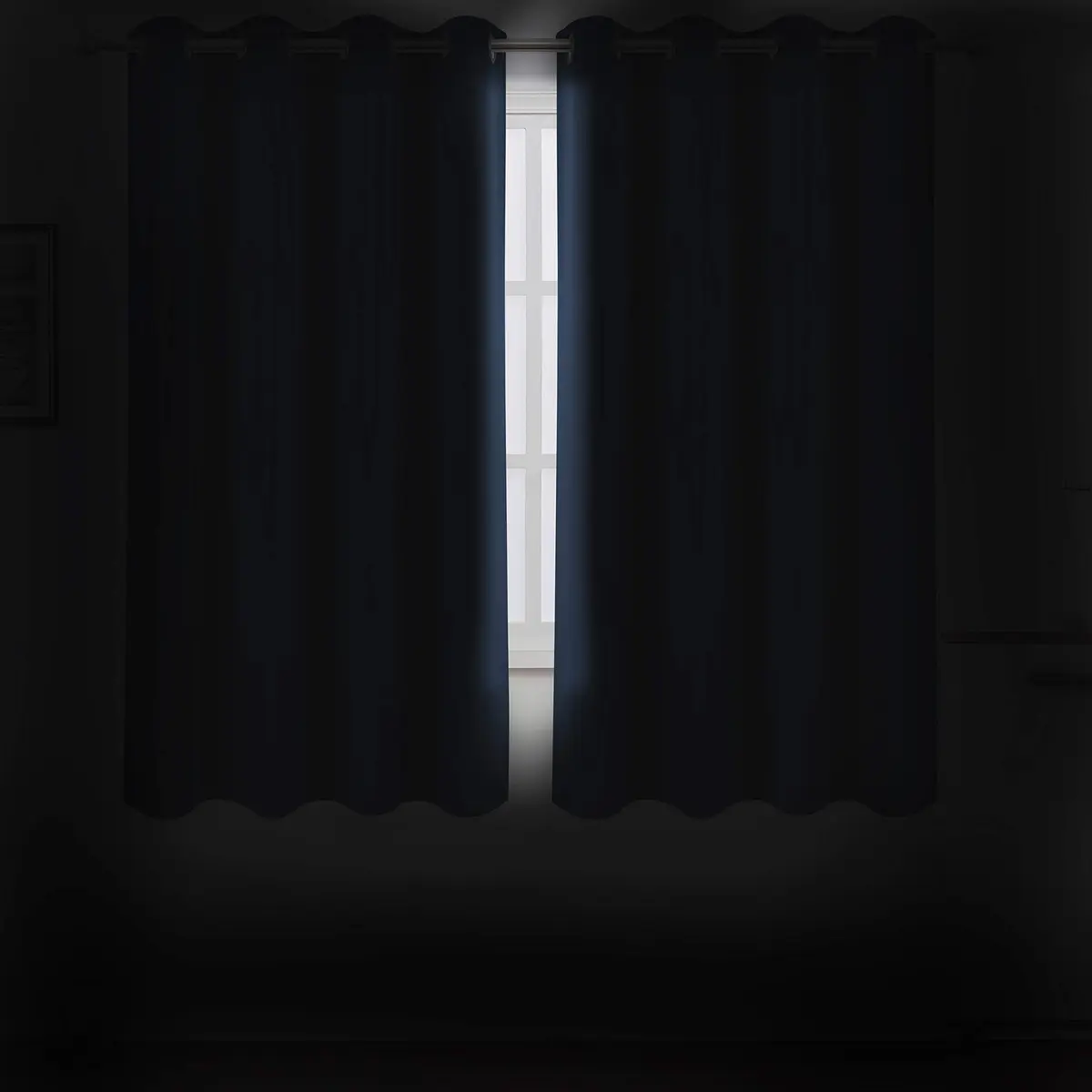 LEMOMO Navy Blue Blackout Curtains 52 x 72 Inch | Thermal Insulated Room Darkening Panels - view 3