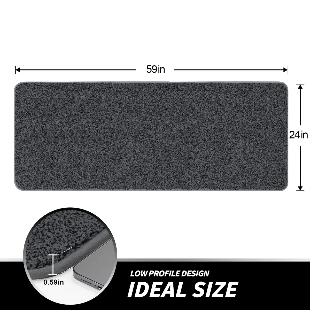 LINLA Indoor Doormat 59"x24" Absorbs Mud & Water, Non Slip, Easy to Clean, Durable for High Traffic Entryways - view 2