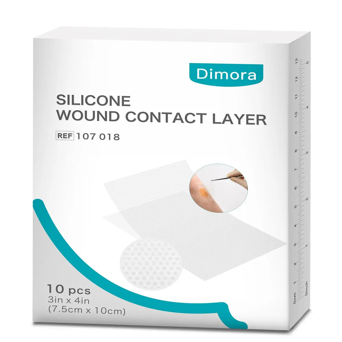 Dimora Silicone Wound Contact Layer 10 pcs | Non-adhering, Transparent, 7.5cm x 10cm - main product image