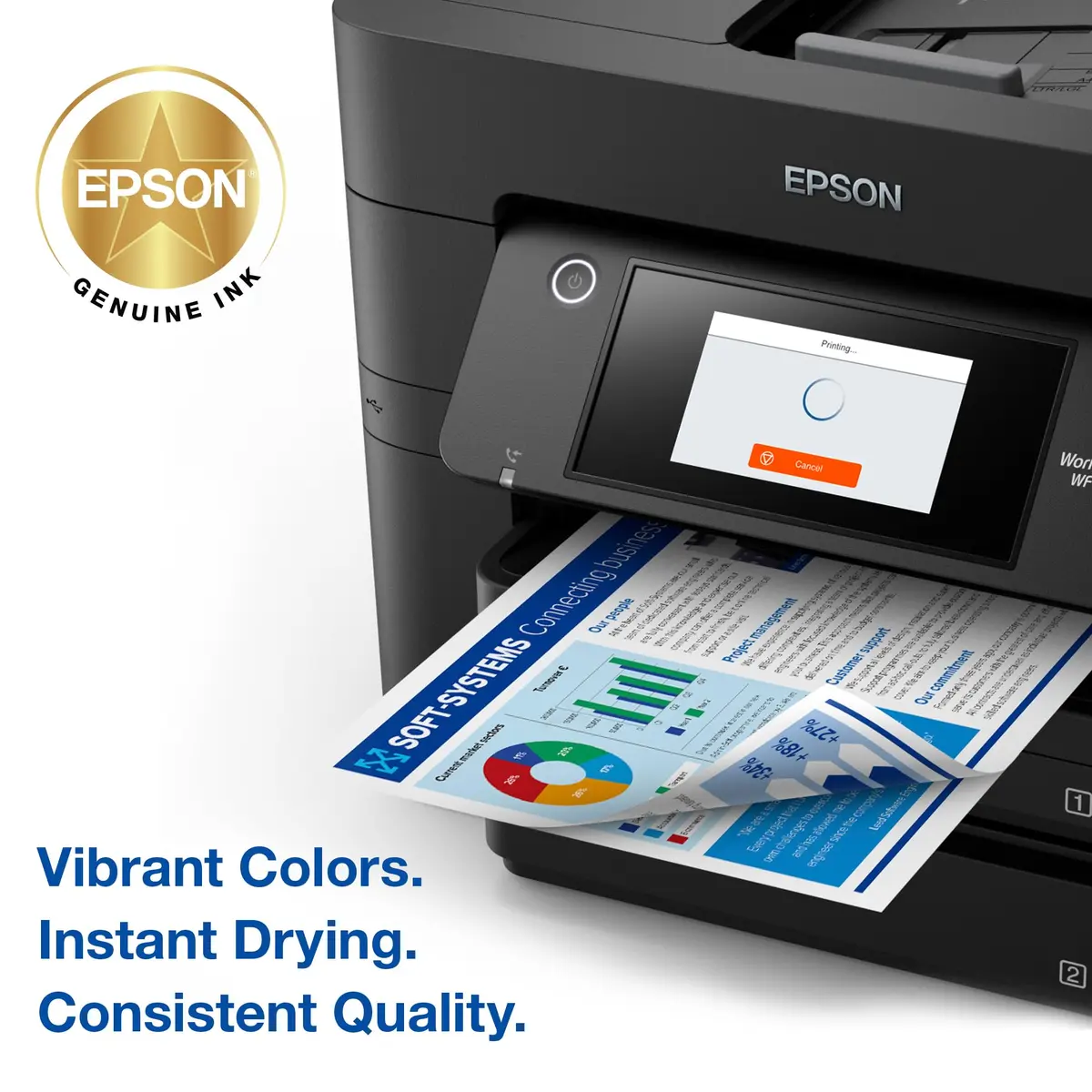Epson 822 Genuine Ink Standard Capacity Color Cartridge 4-Pack T822520-S | 300 Pages Yield - view 4