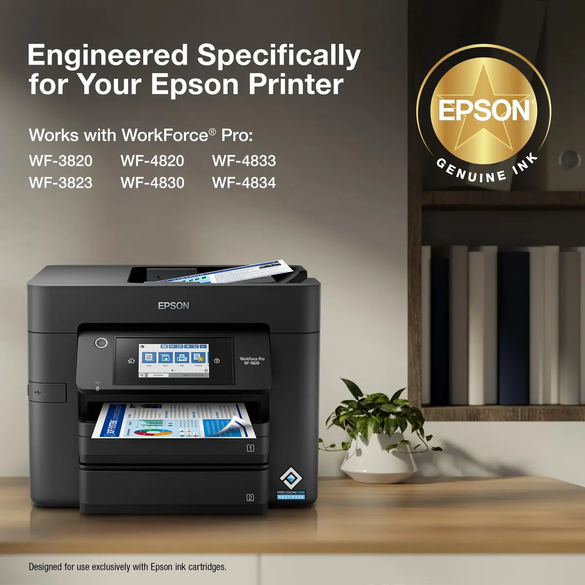 Epson 822 Genuine Ink Standard Capacity Color Cartridge 4-Pack T822520-S | 300 Pages Yield - view 3