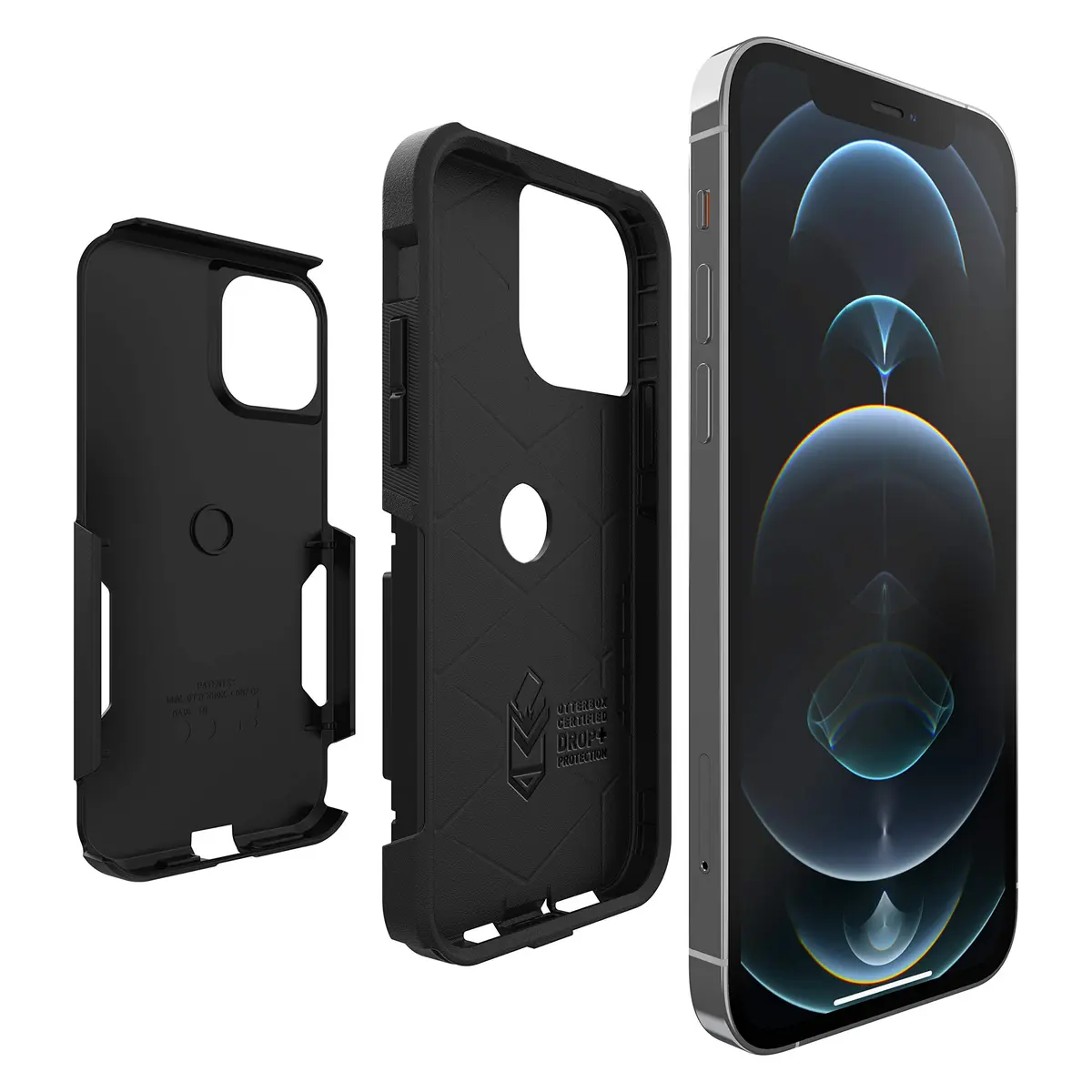 OtterBox Commuter Series Case for iPhone 12 & 12 Pro - Black | Slim & Tough, Pocket-Friendly, with Port Protection - view 4