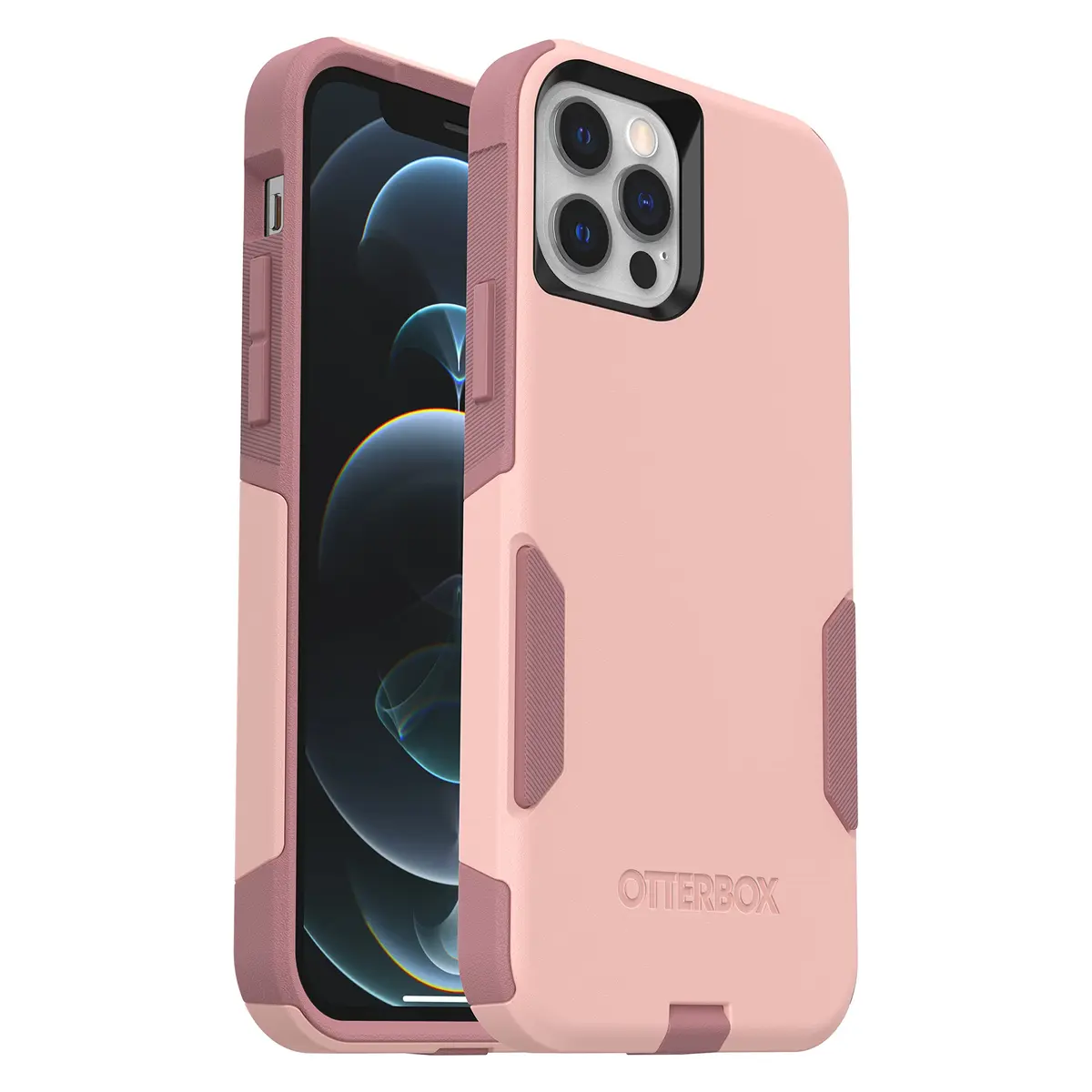 OtterBox Commuter Series Case for iPhone 12 & 12 Pro - Pink Salt/Blush | Slim & Tough, Pocket-Friendly - main product image