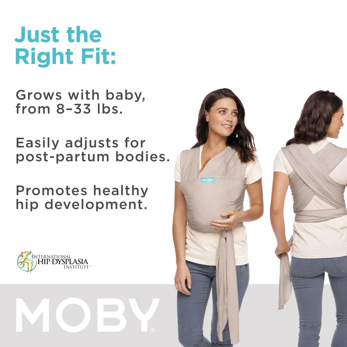 Moby Baby Wrap Carrier Element for Newborns to Toddlers (8-33lbs) | Ultra Lightweight & Adjustable - view 2