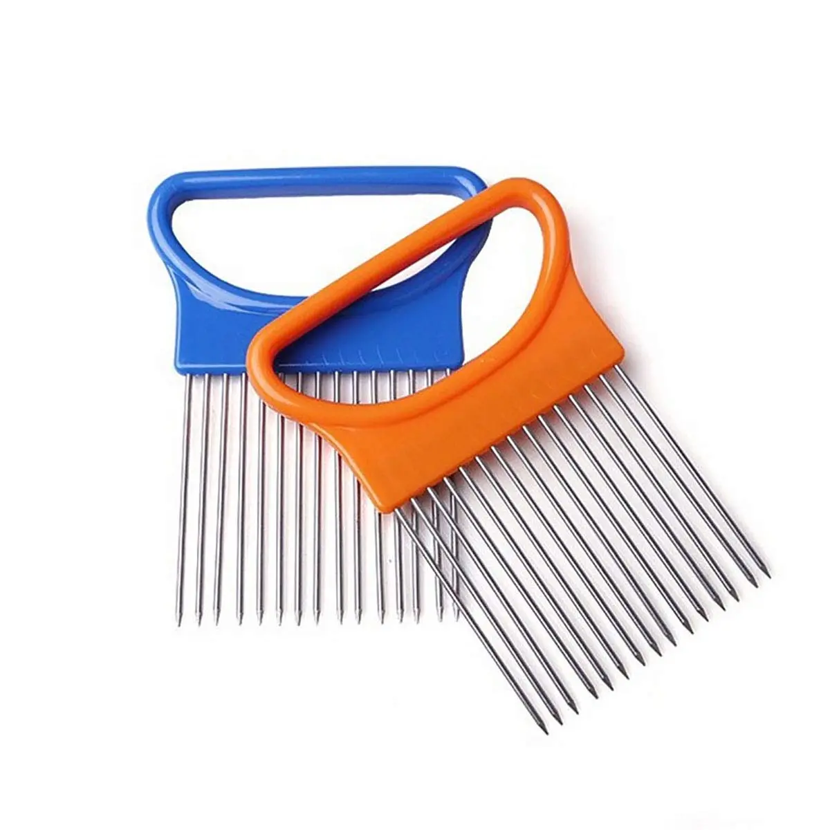UpTuoLi 2Pcs Onion Holder Slicer, Stainless Steel | Versatile Kitchen Tool for Easy Slicing - view 9