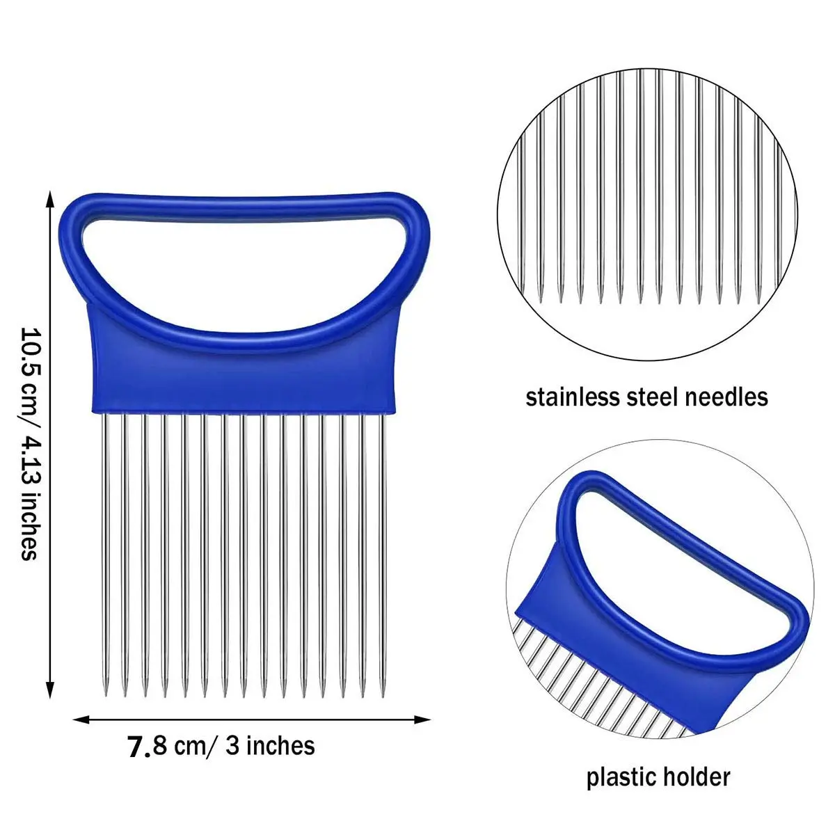 UpTuoLi 2Pcs Onion Holder Slicer, Stainless Steel | Versatile Kitchen Tool for Easy Slicing - view 4