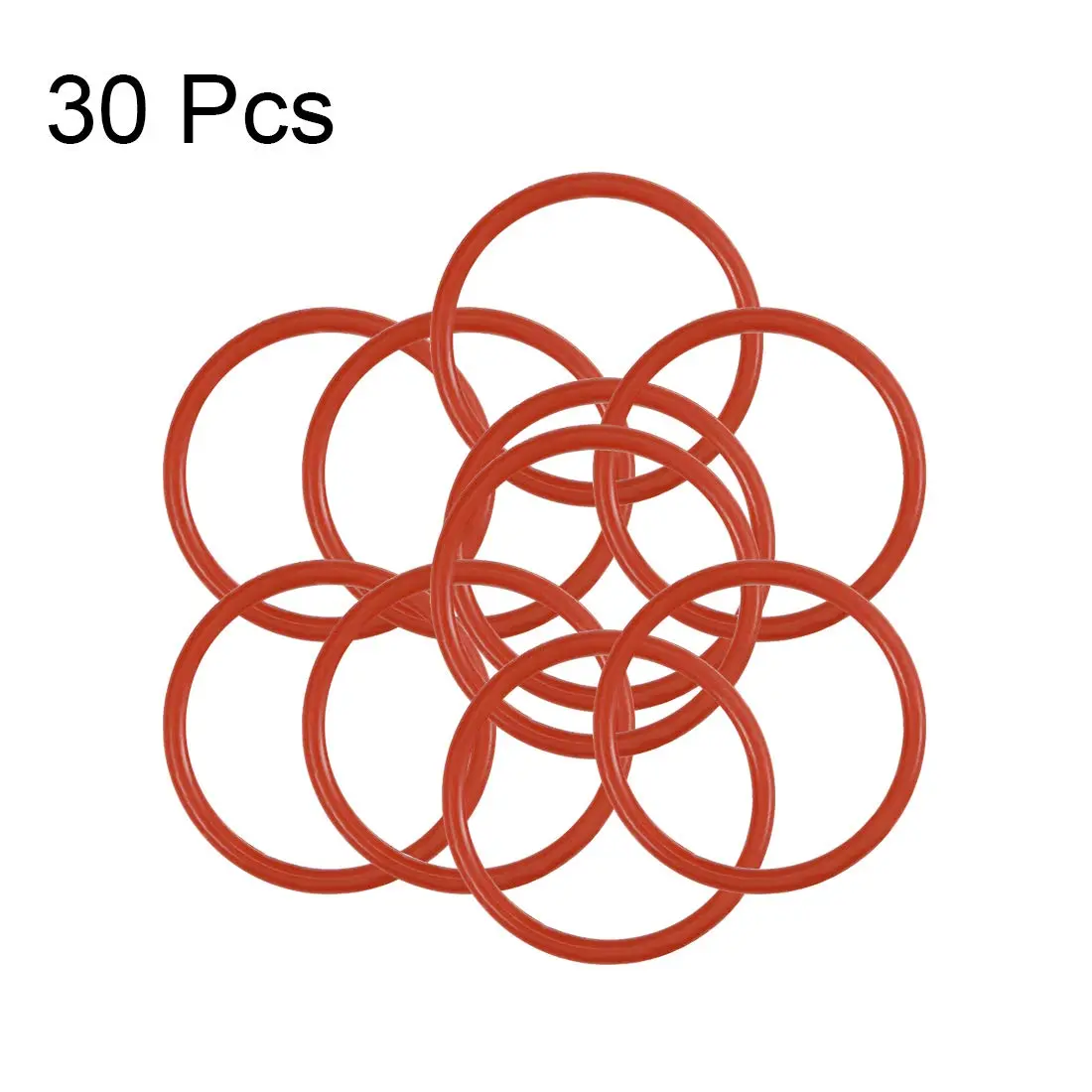 uxcell Silicone O-Ring, 13mm OD, 11mm ID, 1mm Width | Wide Temperature Range for Sealing (70-120c) - view 3