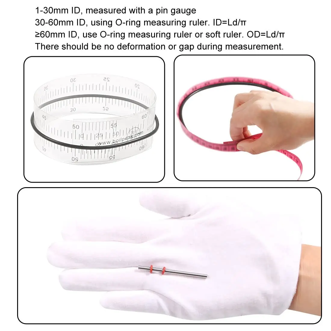 uxcell Silicone O-Ring 6.5mm OD 4.5mm ID 1mm Width Red VMQ Seal Gasket Pack of 30 | High Temp & Chemical Resistant - view 4