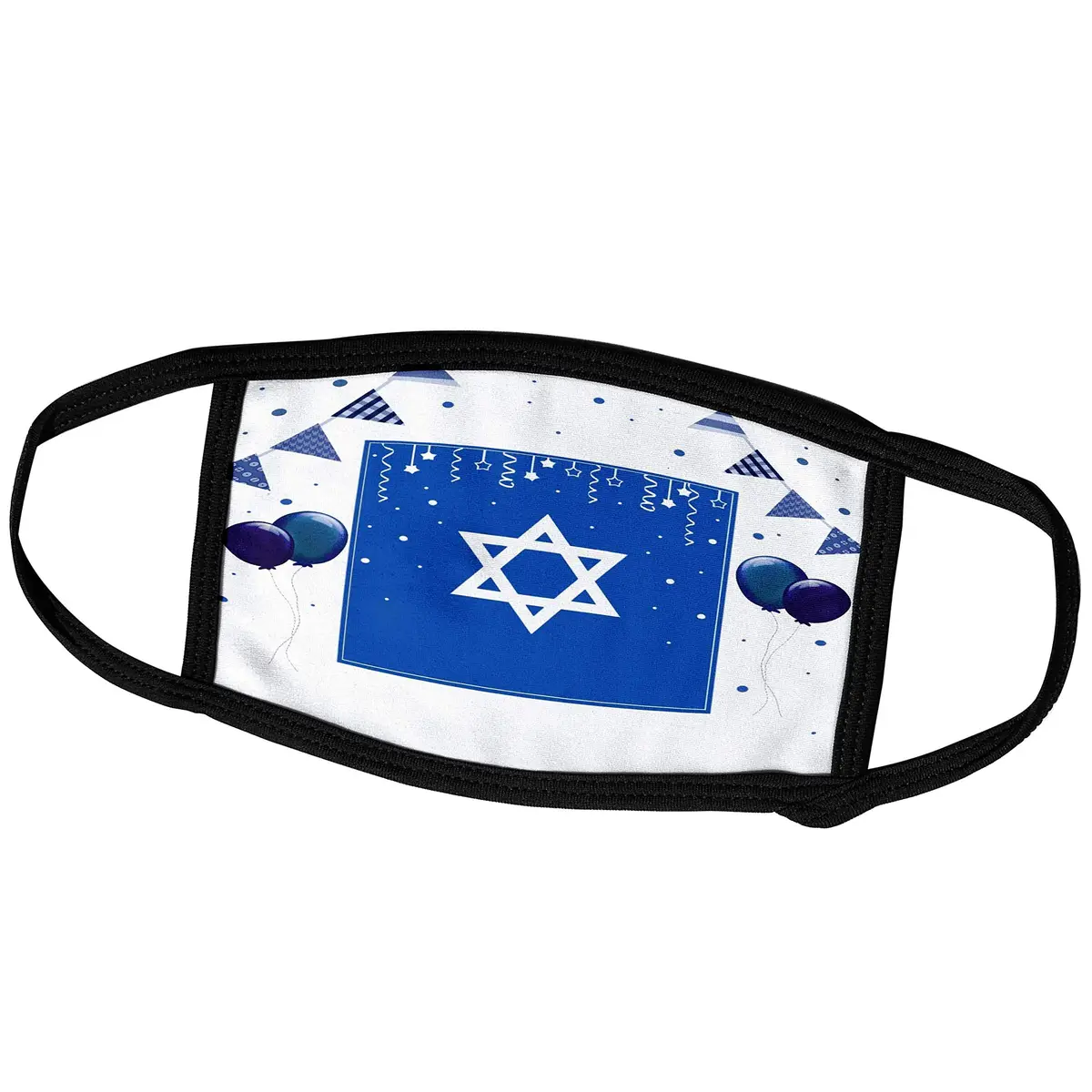 3dRose Face Mask with Star of David Design | Reusable, Breathable & Custom Printed (6.3 x 4.0-inch) - main product image