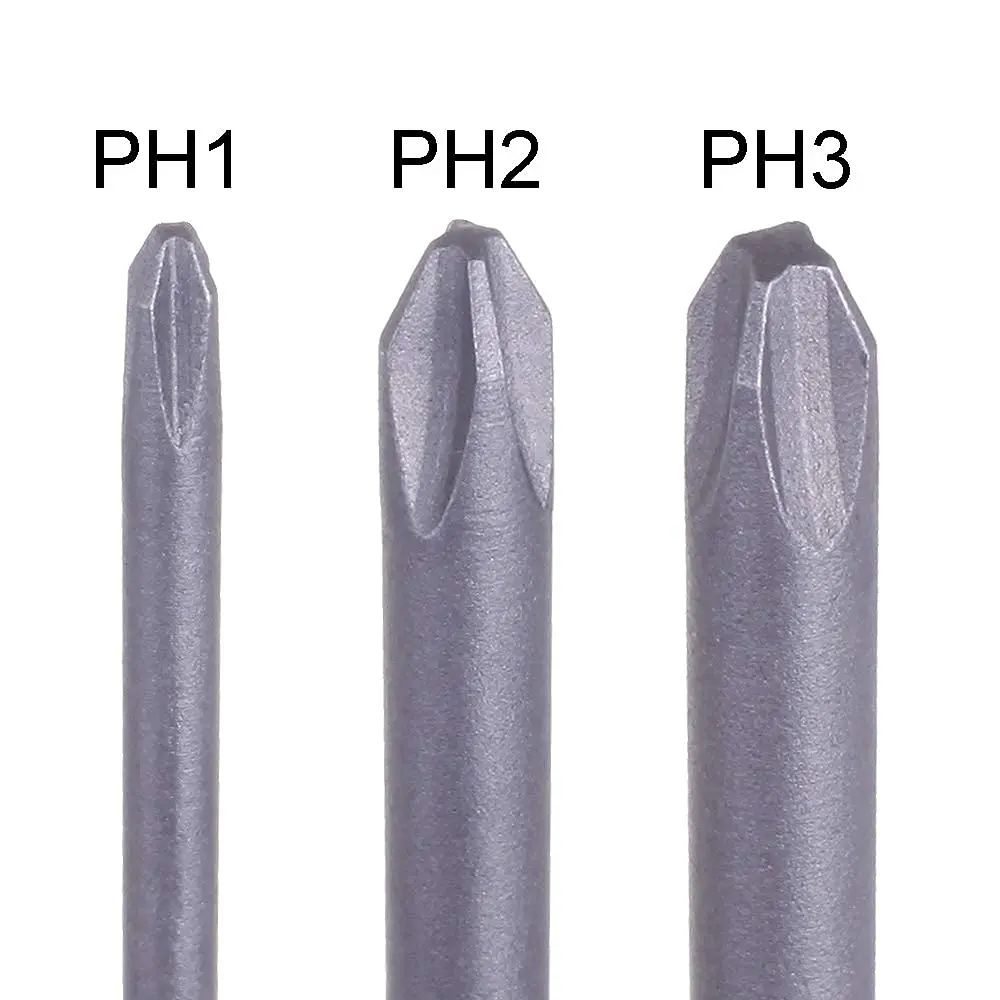 Rocaris 12 Pack 100mm (3.93") Hex Shank Magnetic Screwdriver Bits Set | S2 Steel, Slotted & Cross Head - view 8