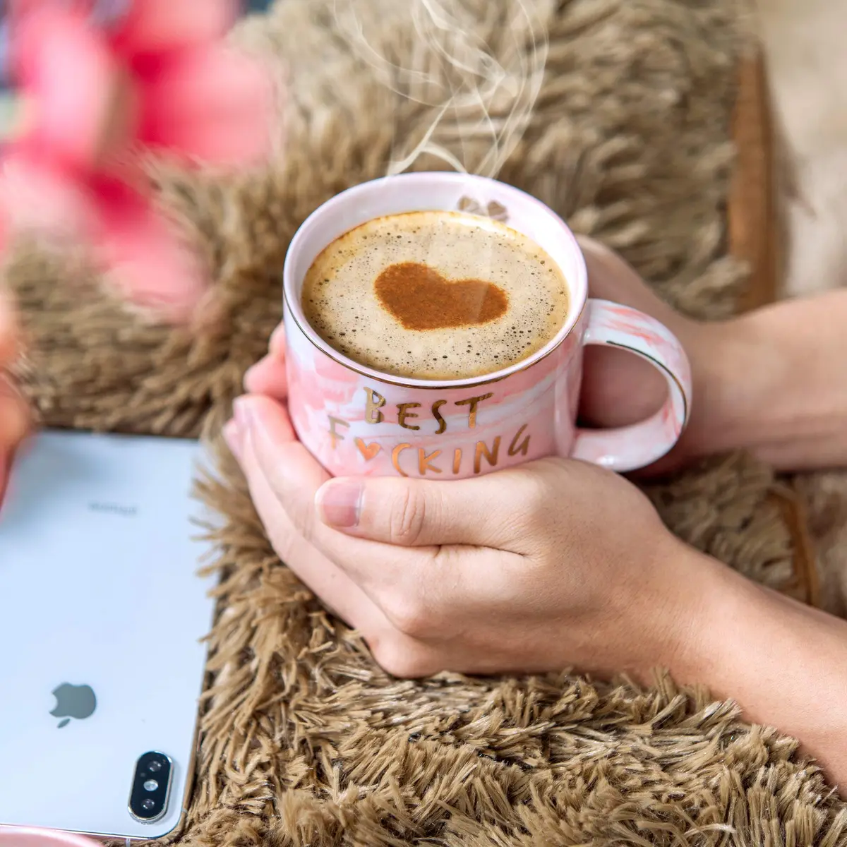 Hendson Marble Ceramic Coffee Mug Cup 340ml (11.5 Fl Oz) | Romantic Gift for Wife - view 5