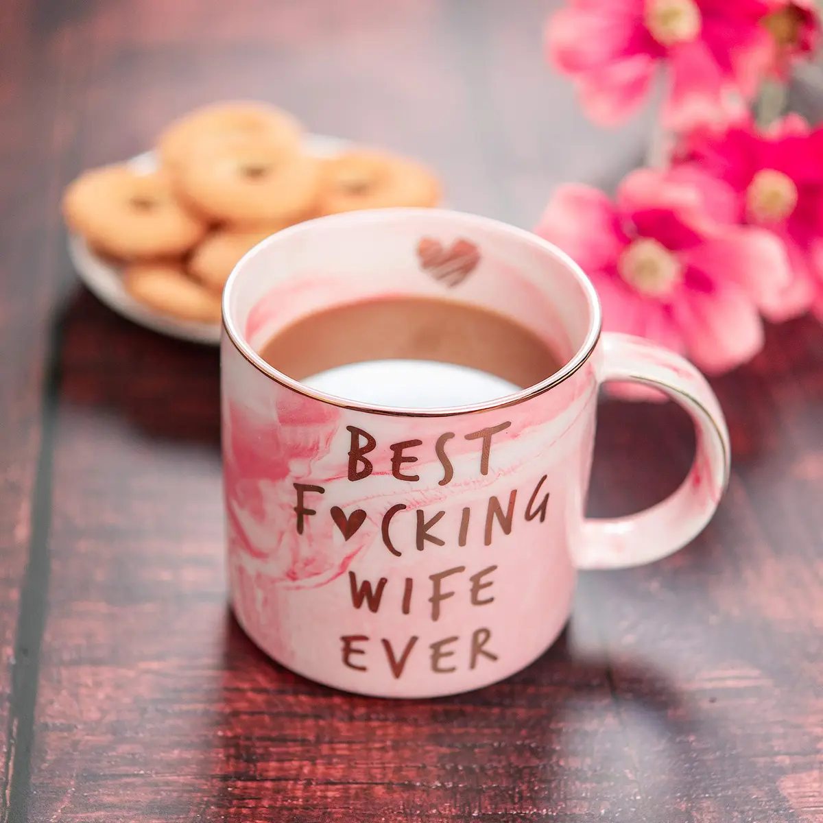 Hendson Marble Ceramic Coffee Mug Cup 340ml (11.5 Fl Oz) | Romantic Gift for Wife - view 7