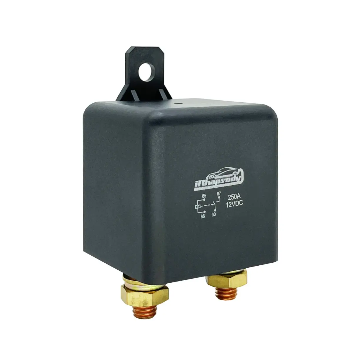 iRhapsody 12V DC 250A Continuous Duty SPST 4-Pin High Power Relay | Split Charge Relay for Heavy Duty Applications - main product image