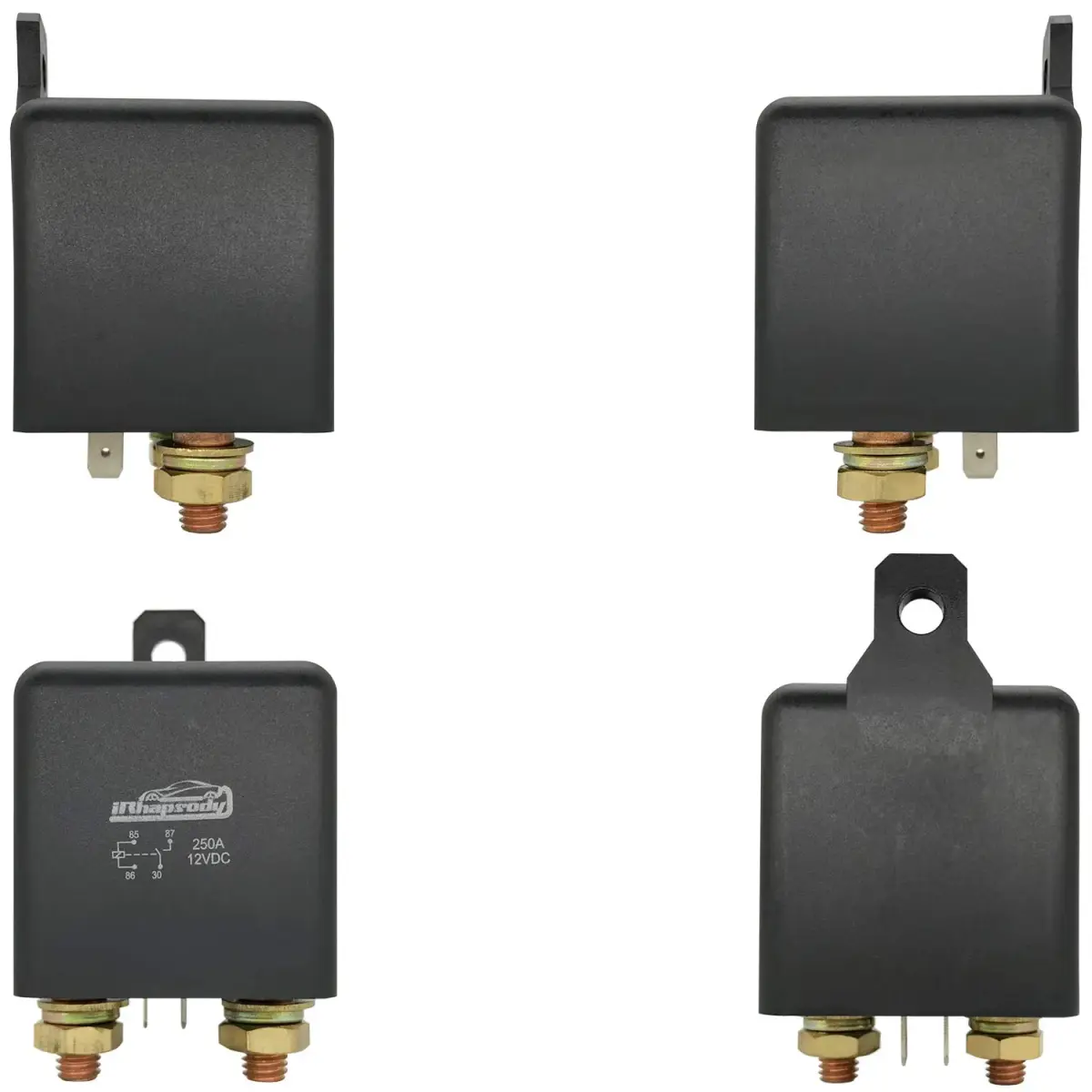 iRhapsody 12V DC 250A Continuous Duty SPST 4-Pin High Power Relay | Split Charge Relay for Heavy Duty Applications - view 3