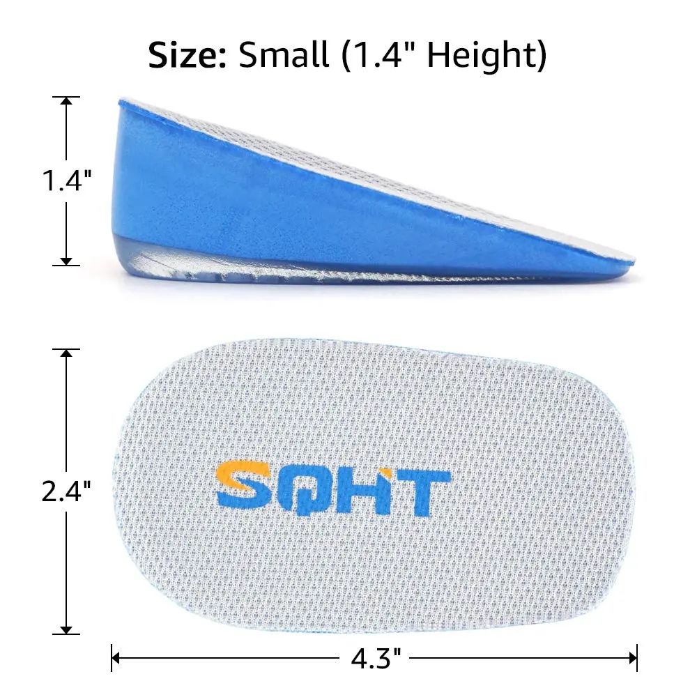 SQHT Heel Lift for Achilles Tendonitis, Heel Pain & Leg Discrepancy | 1.4" Height Boost for Men & Women - view 5