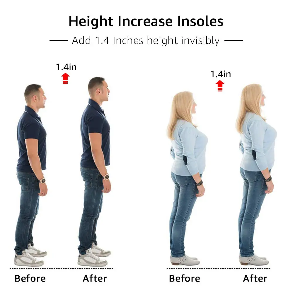 SQHT Heel Lift for Achilles Tendonitis, Heel Pain & Leg Discrepancy | 1.4" Height Boost for Men & Women - view 6