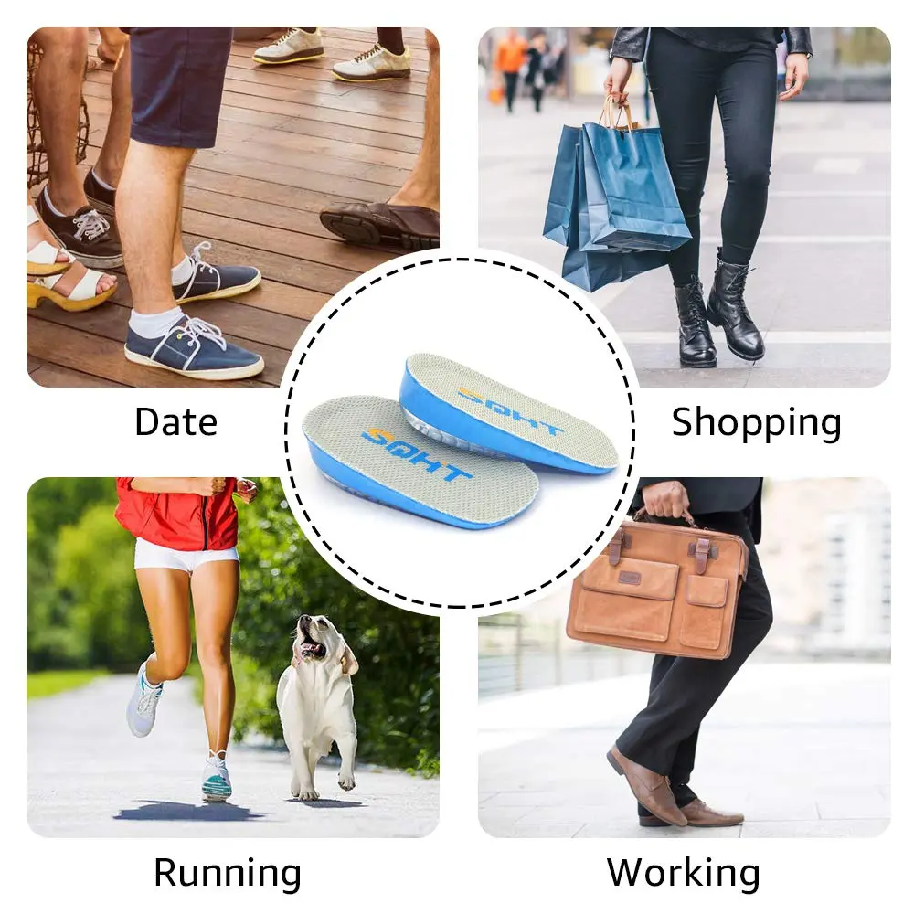 SQHT Heel Lift for Achilles Tendonitis, Heel Pain & Leg Discrepancy | 1.4" Height Boost for Men & Women - view 7