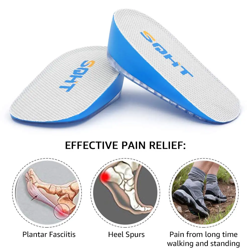 SQHT Heel Lift for Achilles Tendonitis, Heel Pain & Leg Discrepancy | 1.4" Height Boost for Men & Women - view 3