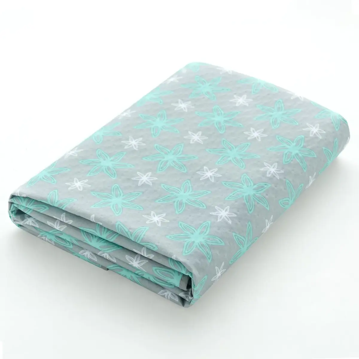 Moonsea Green Flower Splat Mat 106.7cm x 116.8cm (42x46 Inch) | Waterproof & Machine Washable Floor Protector - view 4