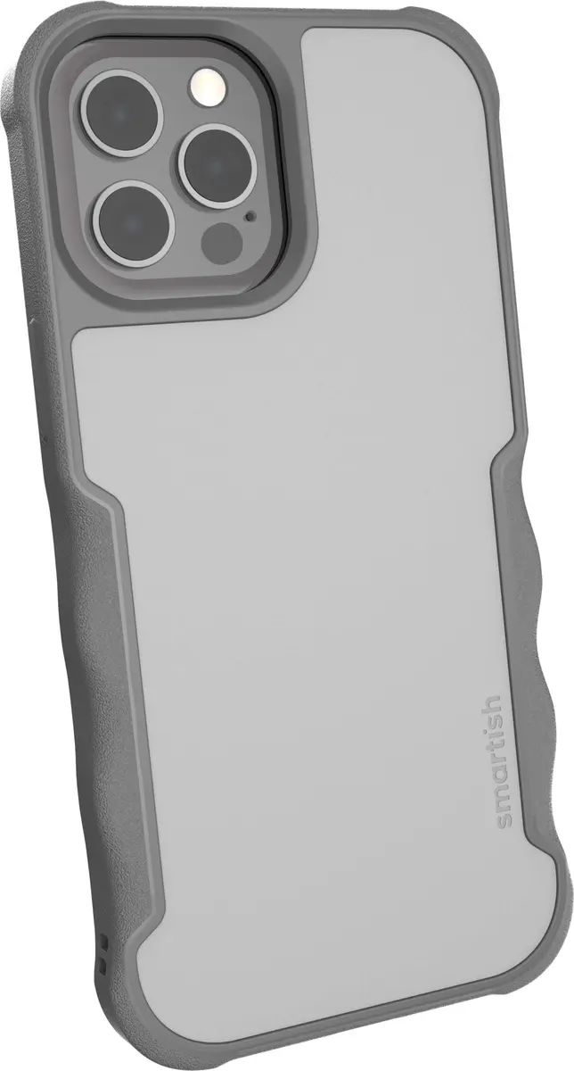 Smartish Gripzilla MagSafe Case for iPhone 12 Pro Max, Heavy Duty Grip, Gray | Shockproof Protection - main product image