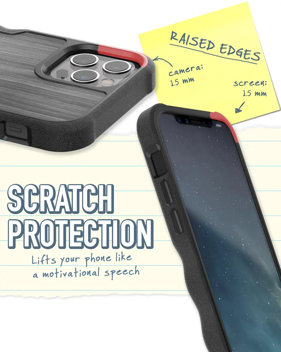 Smartish Gripzilla MagSafe Case for iPhone 12 Pro Max | Woodgrain Matte Finish - view 4