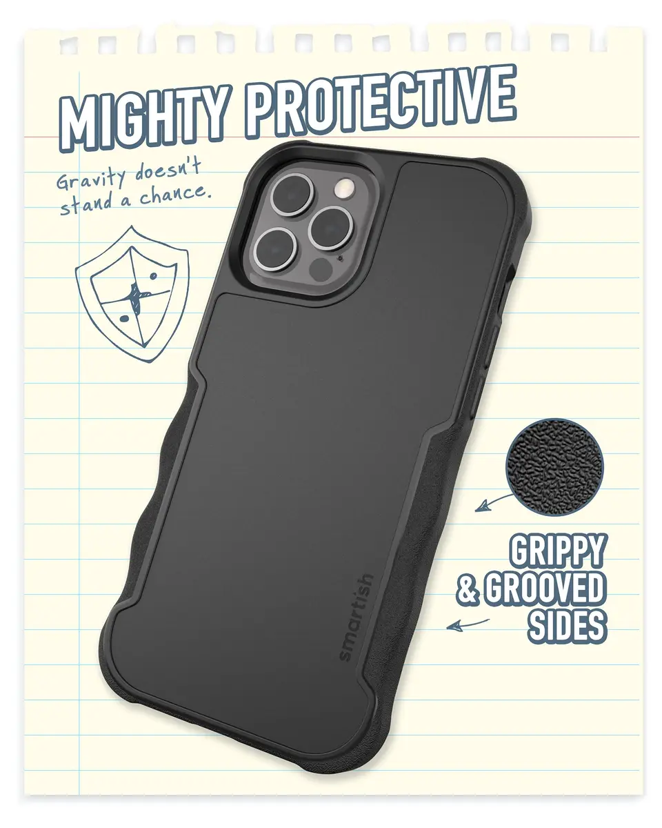 Smartish Gripzilla MagSafe Case for iPhone 12 Pro Max | Heavy Duty Impact Protection (70-120 chars) - view 3