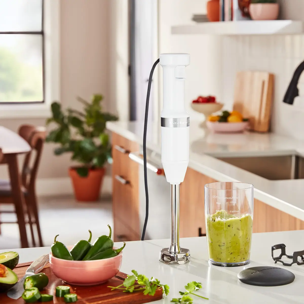 KitchenAid Variable Speed Corded Hand Blender KHBV53 White 180W (0.24 Gallon) | Blends Smoothies, Soups, Sauces - view 5