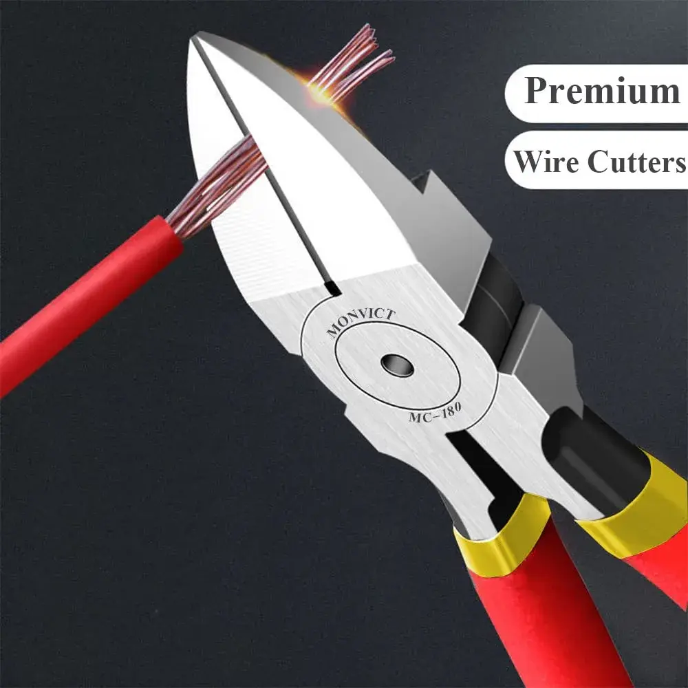MONVICT 6 Inch Precision Flush Wire Cutters | Heavy Duty Chrome Vanadium Steel - view 5