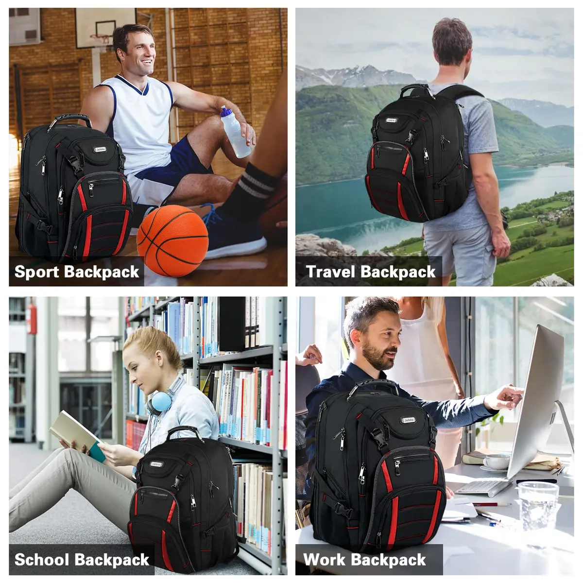 YALIXIAN 18.4'' Laptop Backpack 55L Water Resistant RFID Anti-theft USB Port - view 7