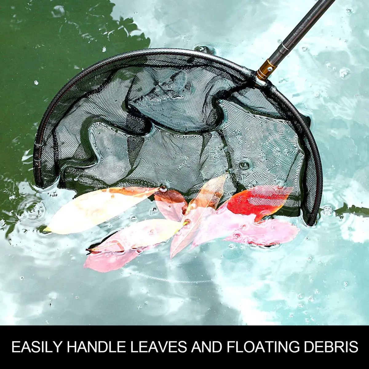 Mingjieus Pool Skimmer Net with 58" Stainless Steel Telescopic Pole | Heavy Duty Leaf Rake for Pools & Ponds - view 7