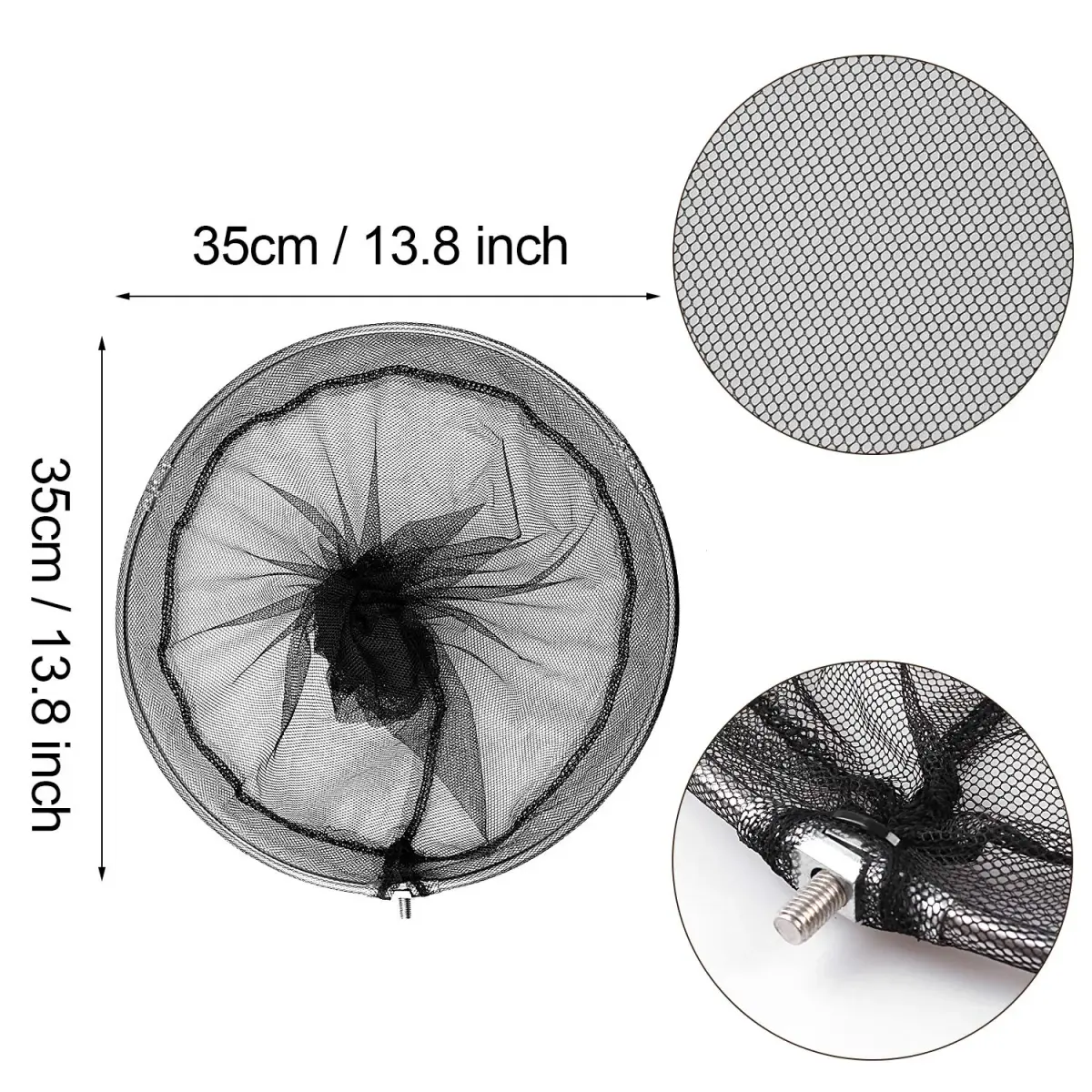 Mingjieus Pool Skimmer Net with 58" Stainless Steel Telescopic Pole | Heavy Duty Leaf Rake for Pools & Ponds - view 2