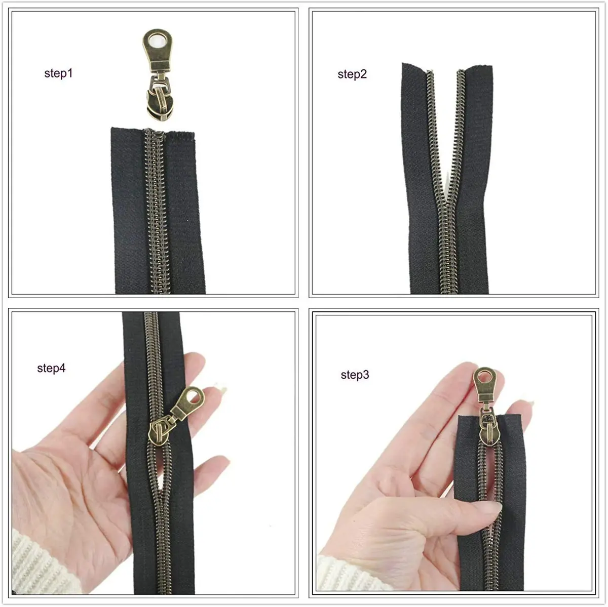 YIXI-SBest Nylon Zippers #5 10 Yards | Bulk DIY Zipper for Sewing Crafts & Bags - view 4