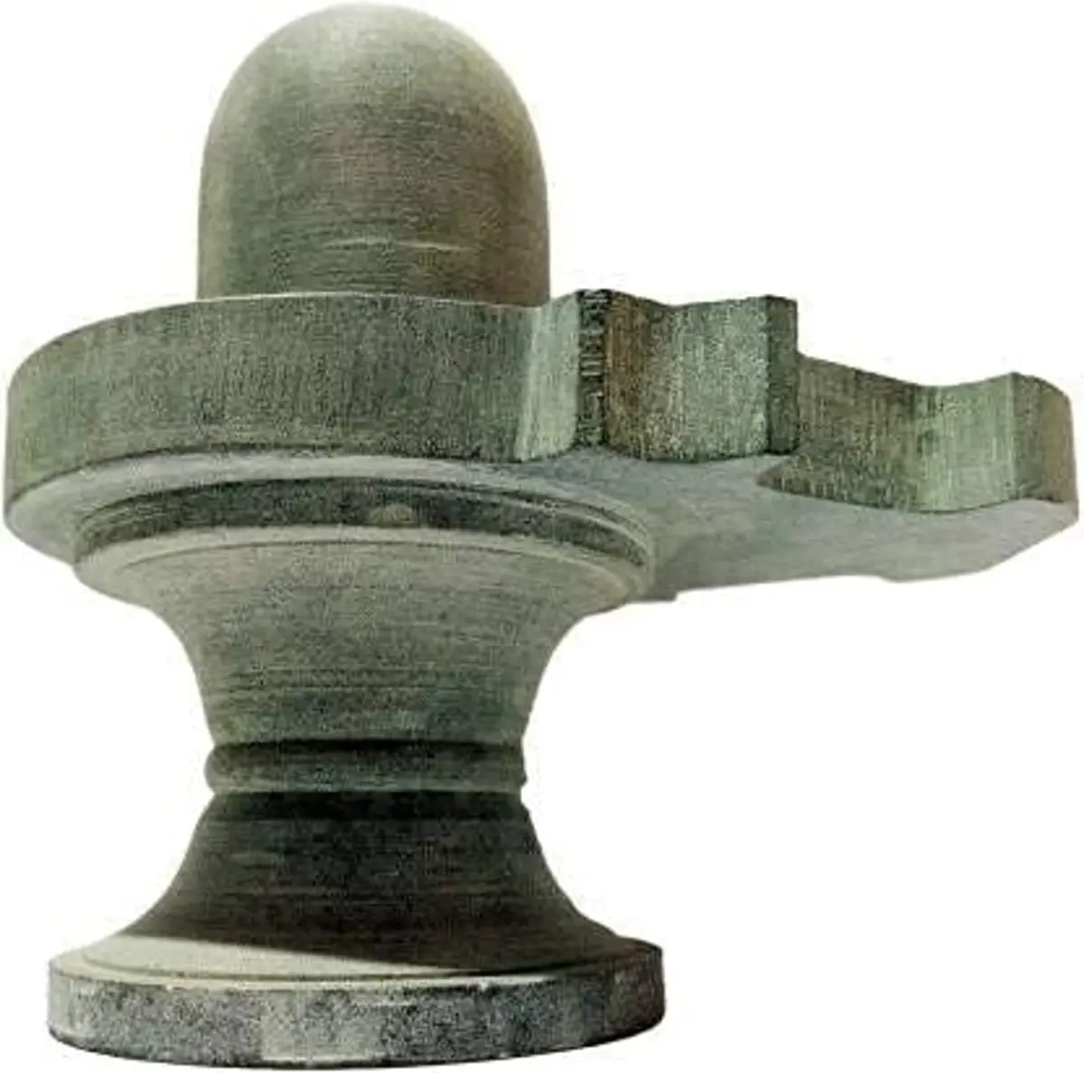 athizay Stone Shivling Statue - Grey - 10 cm | Handcrafted Gorara Stone for Pooja & Meditation - main product image