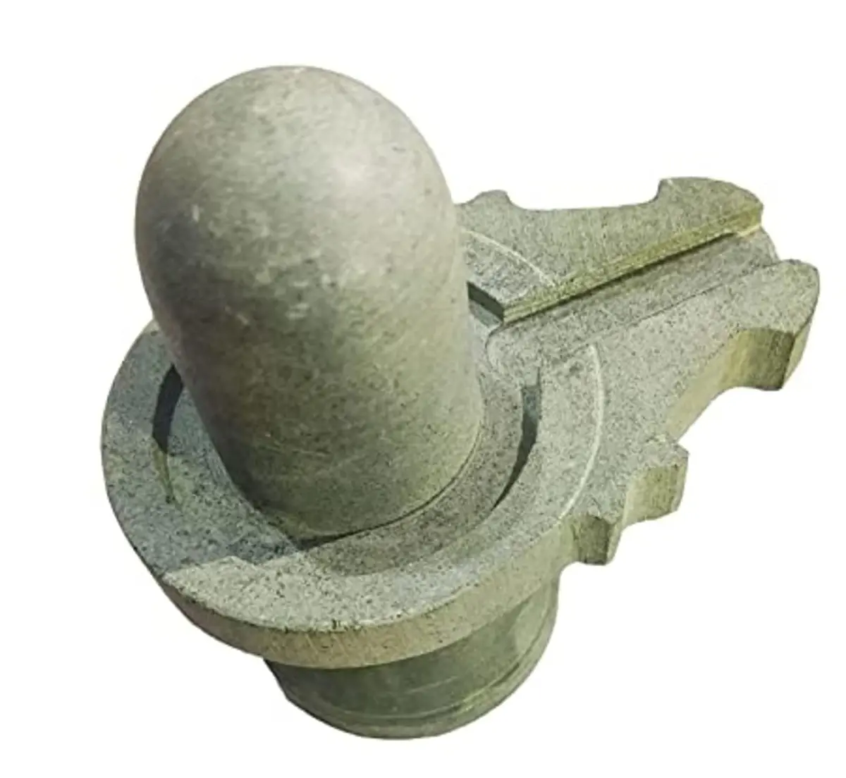 athizay Stone Shivling Statue - Grey - 10 cm | Handcrafted Gorara Stone for Pooja & Meditation - view 9