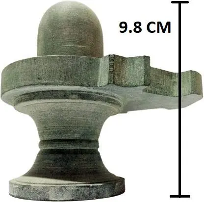 athizay Stone Shivling Statue - Grey - 10 cm | Handcrafted Gorara Stone for Pooja & Meditation - view 3