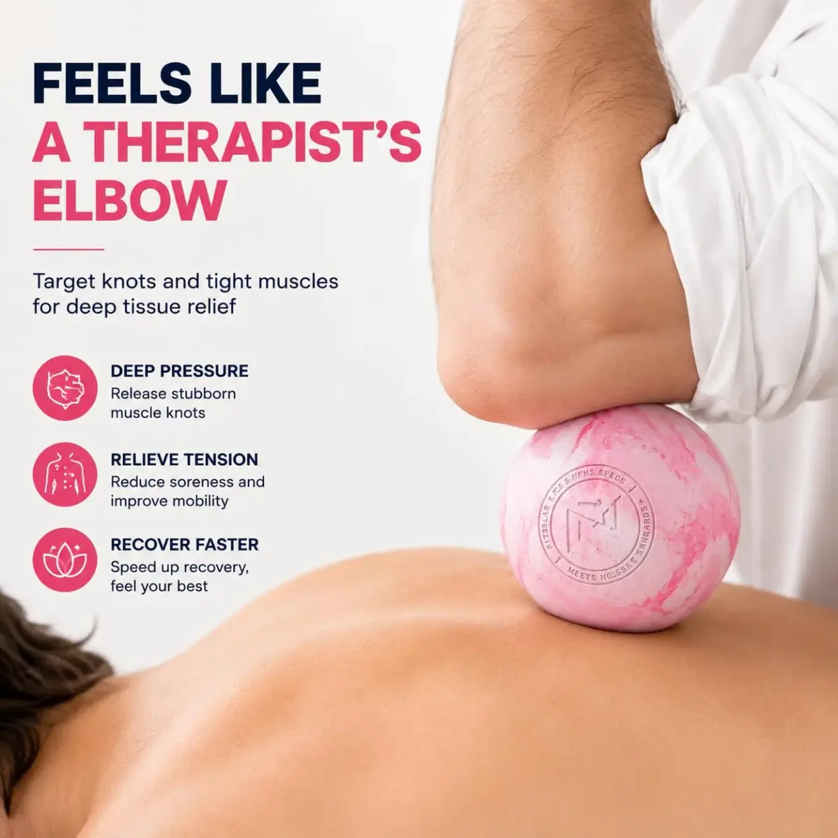 FITZELAR Massage Lacrosse Ball 6.5cm (2.5 inch) | Myofascial Release for Deep Tissue Pain Relief - view 4