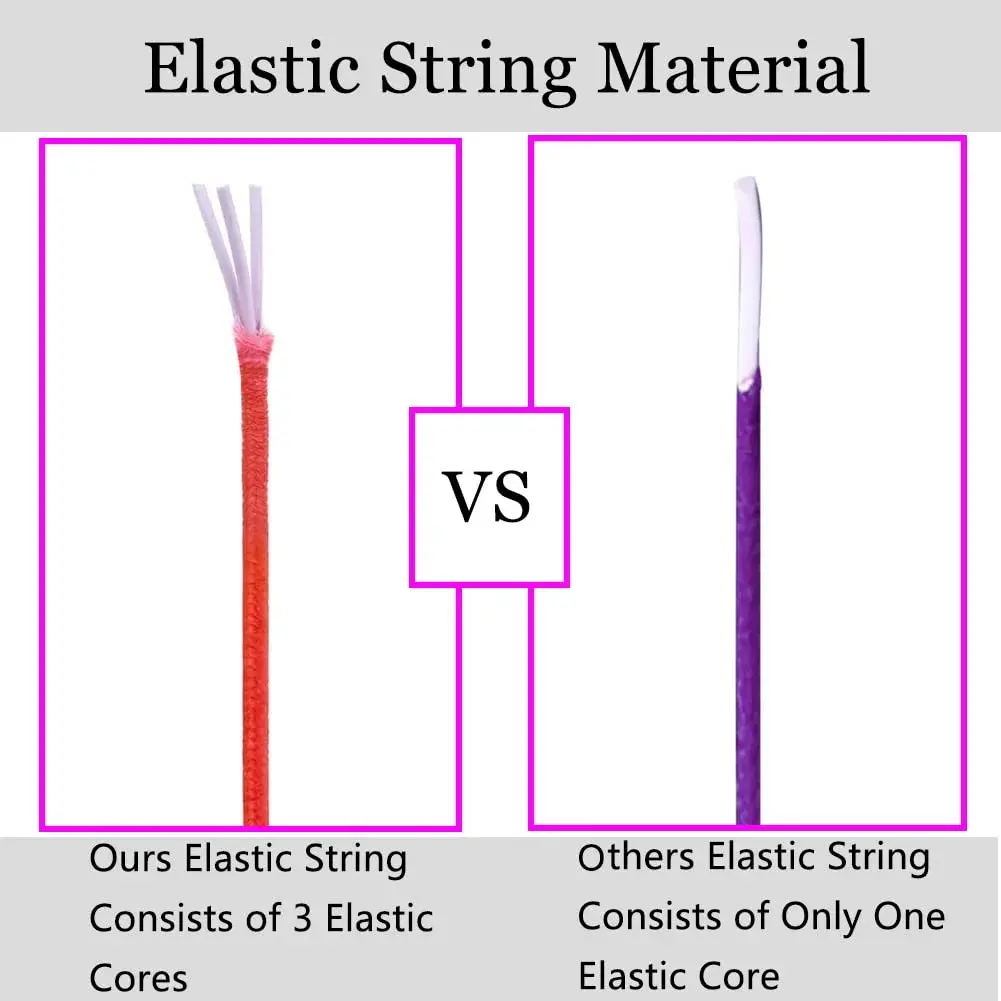 LUSTEMBER Rainbow Elastic Beading Cord 1mm (165 ft / 50 m) | Stretchy Jewelry Making Thread for Bracelets & Crafts - view 2
