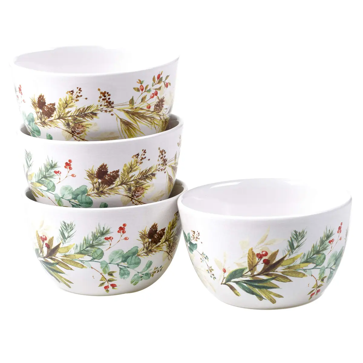 Certified International Christmas Story 22 oz Ceramic Bowls | Festive Holiday Serveware (70-120 chars) - main product image