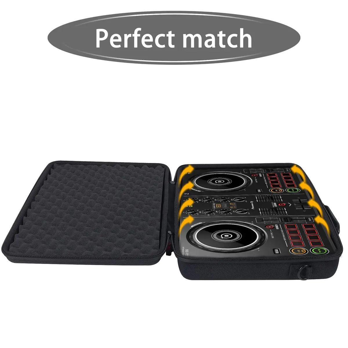 khanka Hard Travel Case for Pioneer DDJ-200 DJ Controller | 40.4cm (15.9") x 26.4cm (10.4") x 6.9cm (2.7") - view 7
