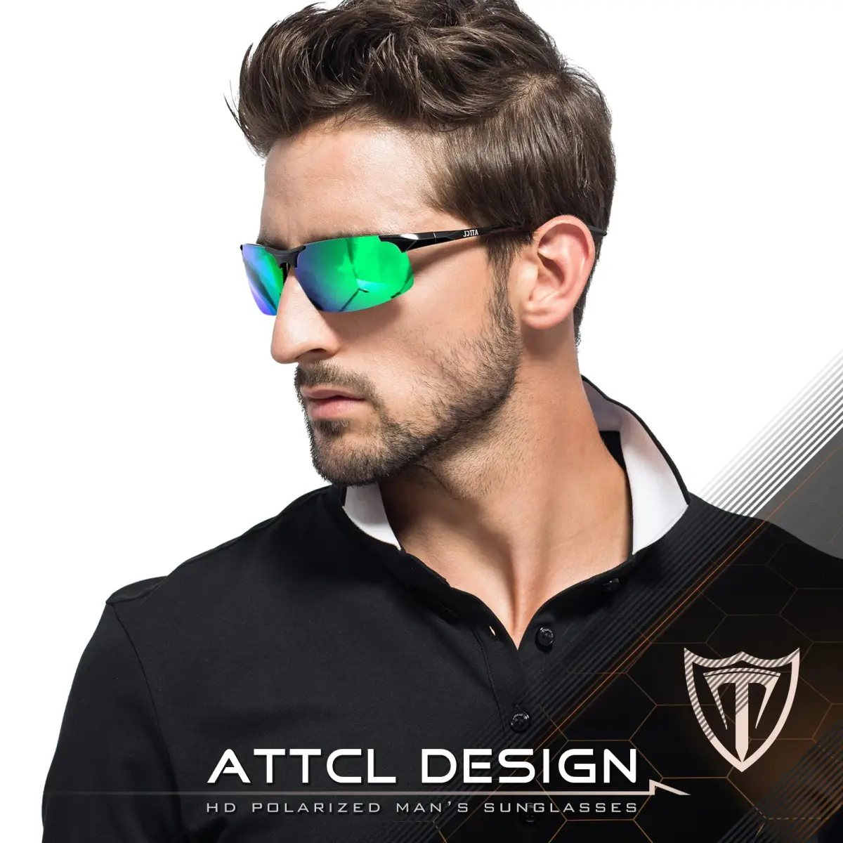ATTCL Polarized Sports Sunglasses - 2026 8177-green - UV Protection, Anti-Glare, Lightweight Metal - view 2