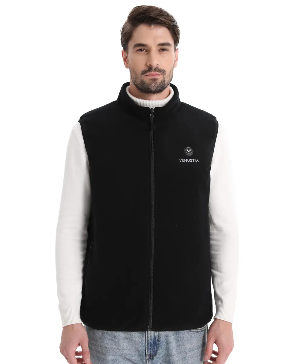 Venustas Men's Heated Fleece Vest with 6 Heating Zones & Battery Pack | Lightweight, Insulated, 10H Runtime - view 2