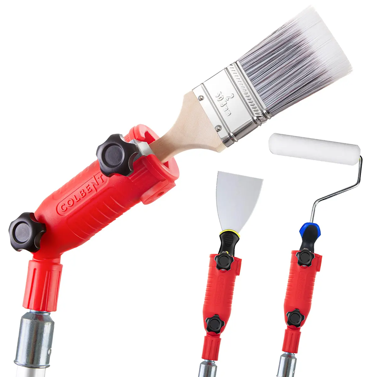 Colbent Multi-Angle Paint Brush Extender - High Ceiling Edger Tool, Extension Pole Attachments | 1-3 Inches Wide - main product image