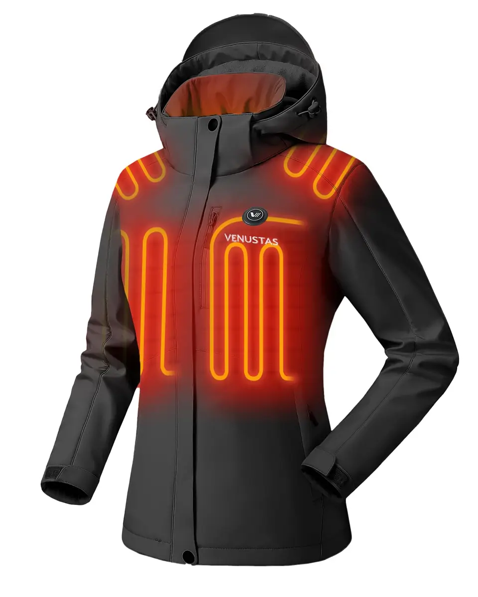 Venustas Women's Waterproof Heated Jacket with Battery & Detachable Hood | Instant Warmth & Long Runtime - main product image