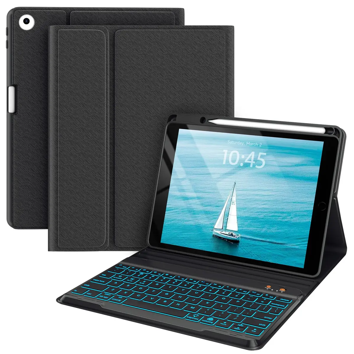 BLUTLOTUS Keyboard Case for iPad 5th/6th Gen 9.7 Inch | Wireless Backlit Detachable Keyboard - main product image