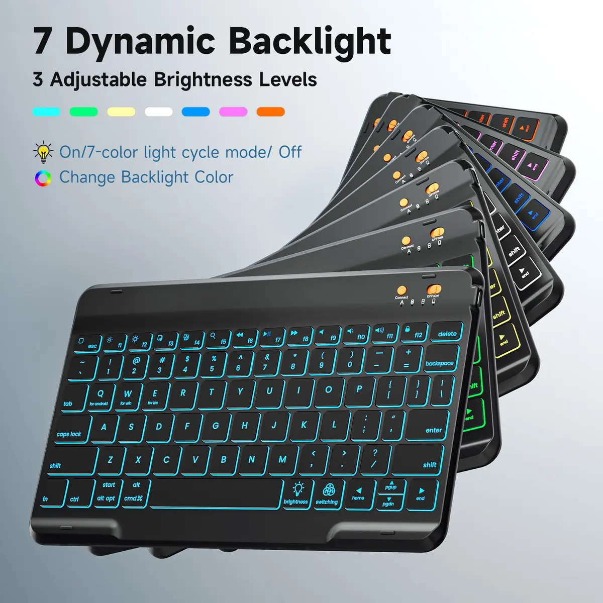 BLUTLOTUS Keyboard Case for iPad 5th/6th Gen 9.7 Inch | Wireless Backlit Detachable Keyboard - view 5
