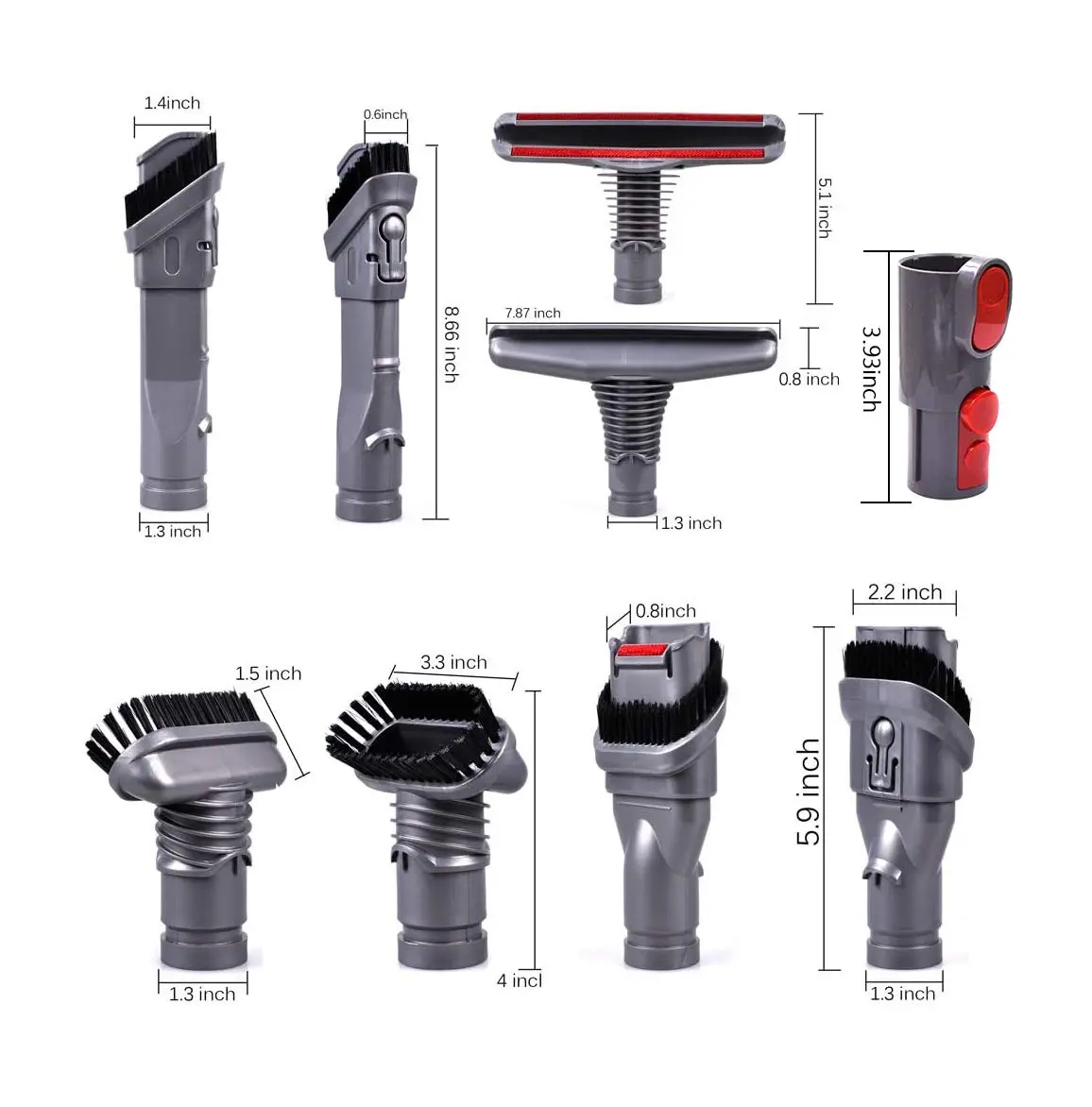 Garbage fighter Vacuum Tool Kit for Dyson V6 V7 V8 V10 | 5-Piece Home Cleaning Accessories - view 4