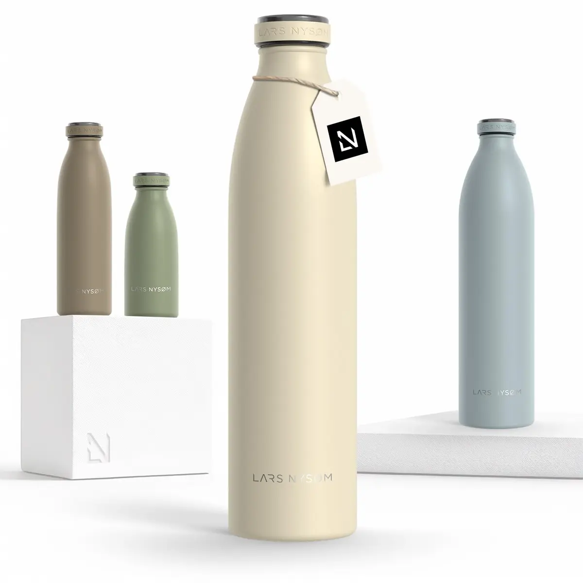 LARS NYSØM Stainless Steel Insulated Water Bottle 34oz | Keeps Drinks Cold 24h Hot 12h Leakproof - main product image