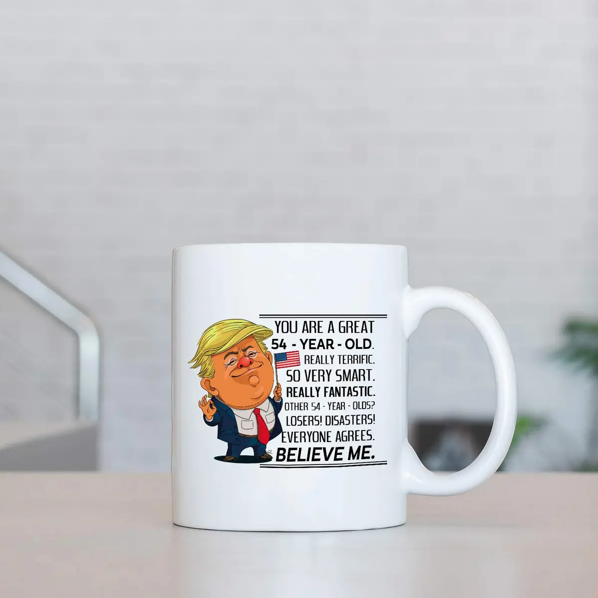 MintBear 11 oz You Are A Great 54 Year Old Birthday Trump Mug | 54th Birthday Gifts for Men & Women - view 4