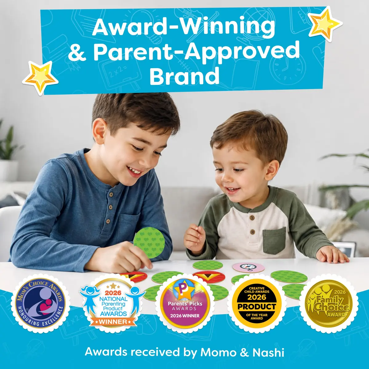Momo & Nashi Matching Memory Game for Kids Ages 4-8 | Summer Camp Theme, 32 Large Cards - view 8
